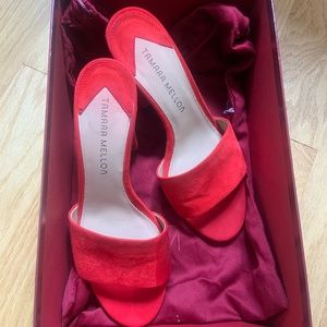 Tamara Mellon Roche Red Suede Shoes